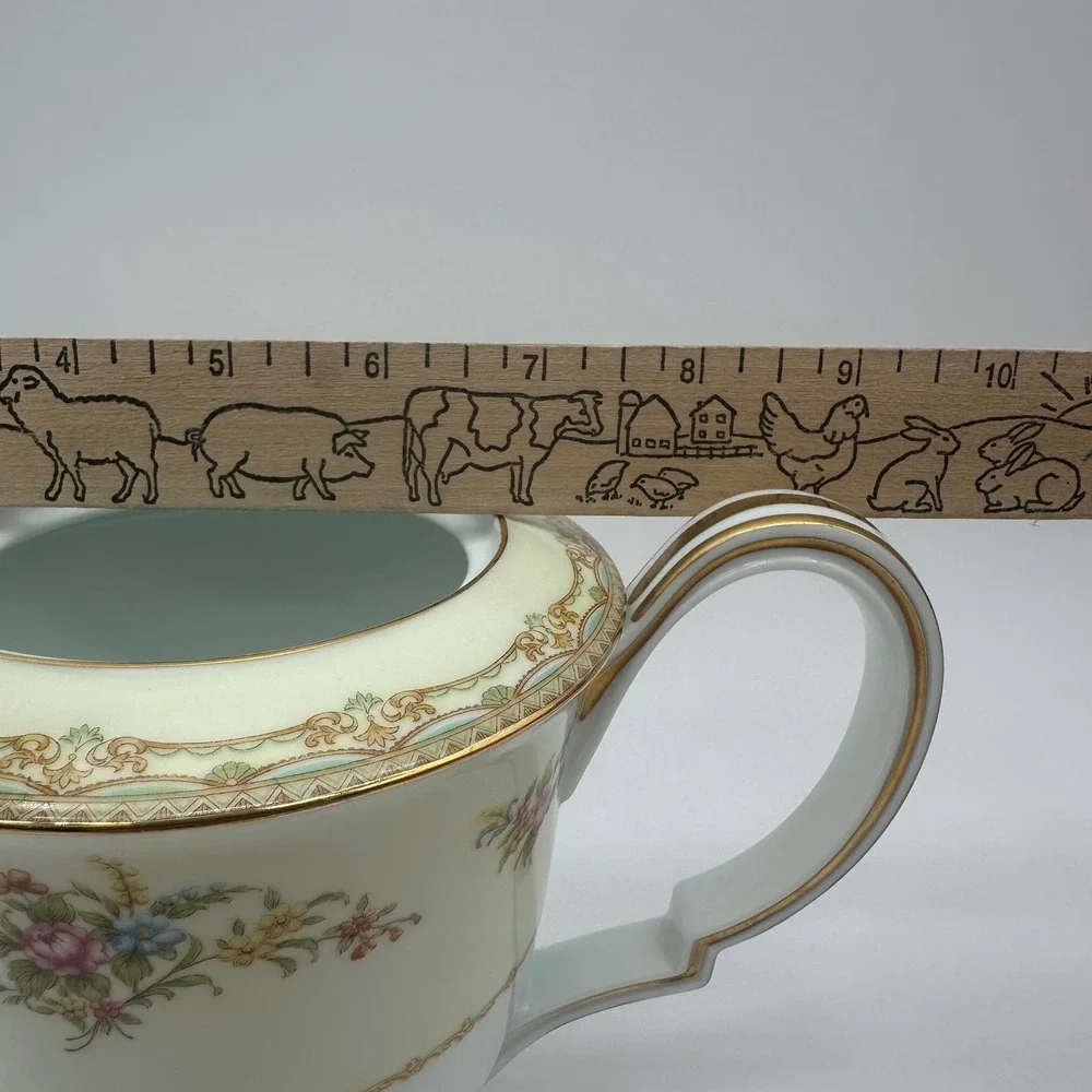 Noritake Sherwood 3926 Demitasse Set Coffee Pot Creamer Sugar 8 Cups Saucers